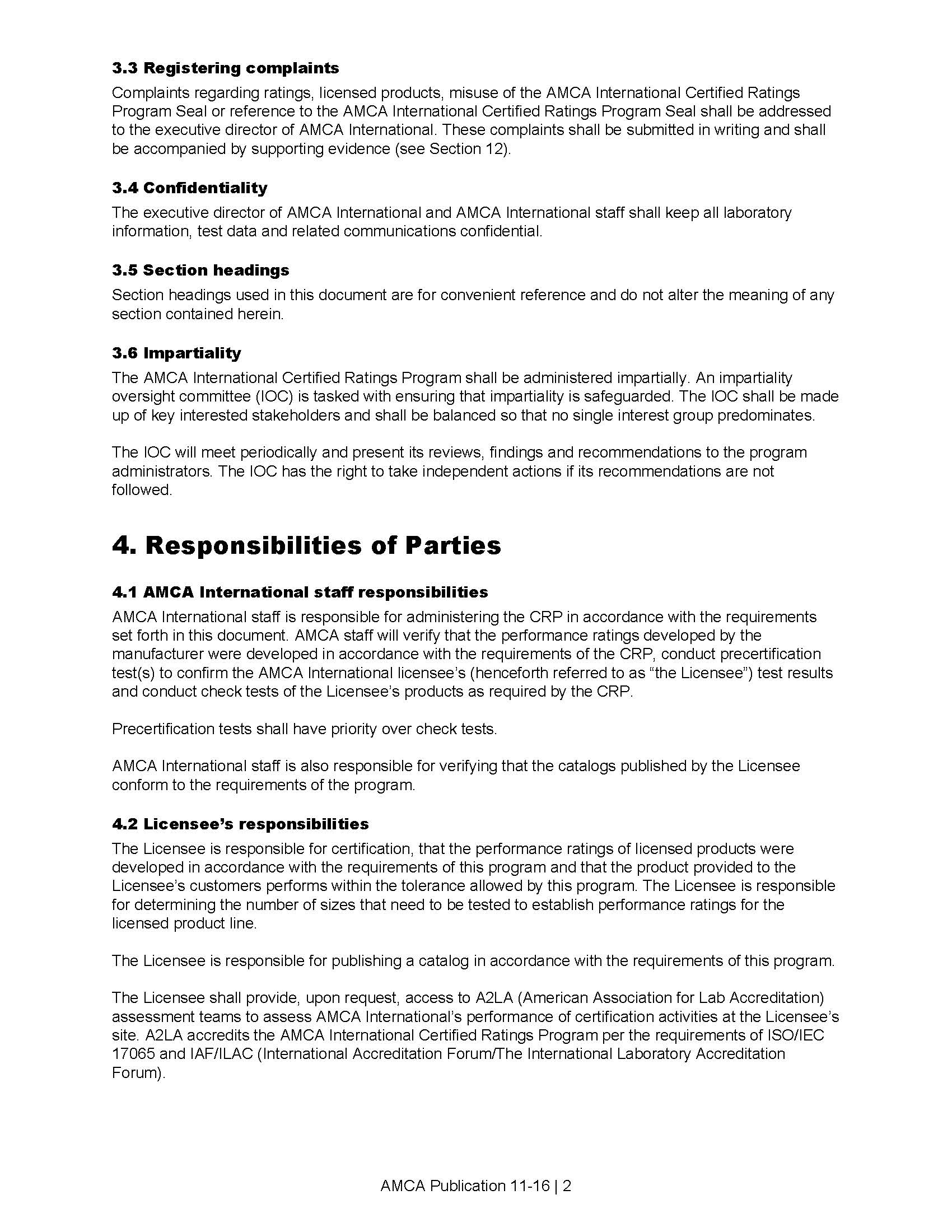 风机标准AMCA Publication11-16:Certified Ratings Program Operating Manual